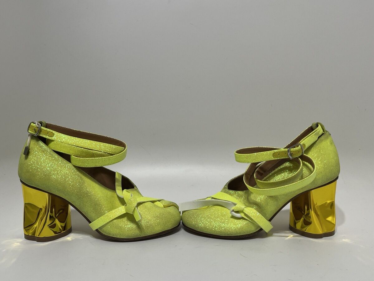 Vtg MAISON MARGIELA NEON GREEN GLITTER TABI HEELS 36 NEW | eBay Vtg MAISON MARGIELA NEON GREEN GLITTER TABI HEELS 36 NEW | eBay