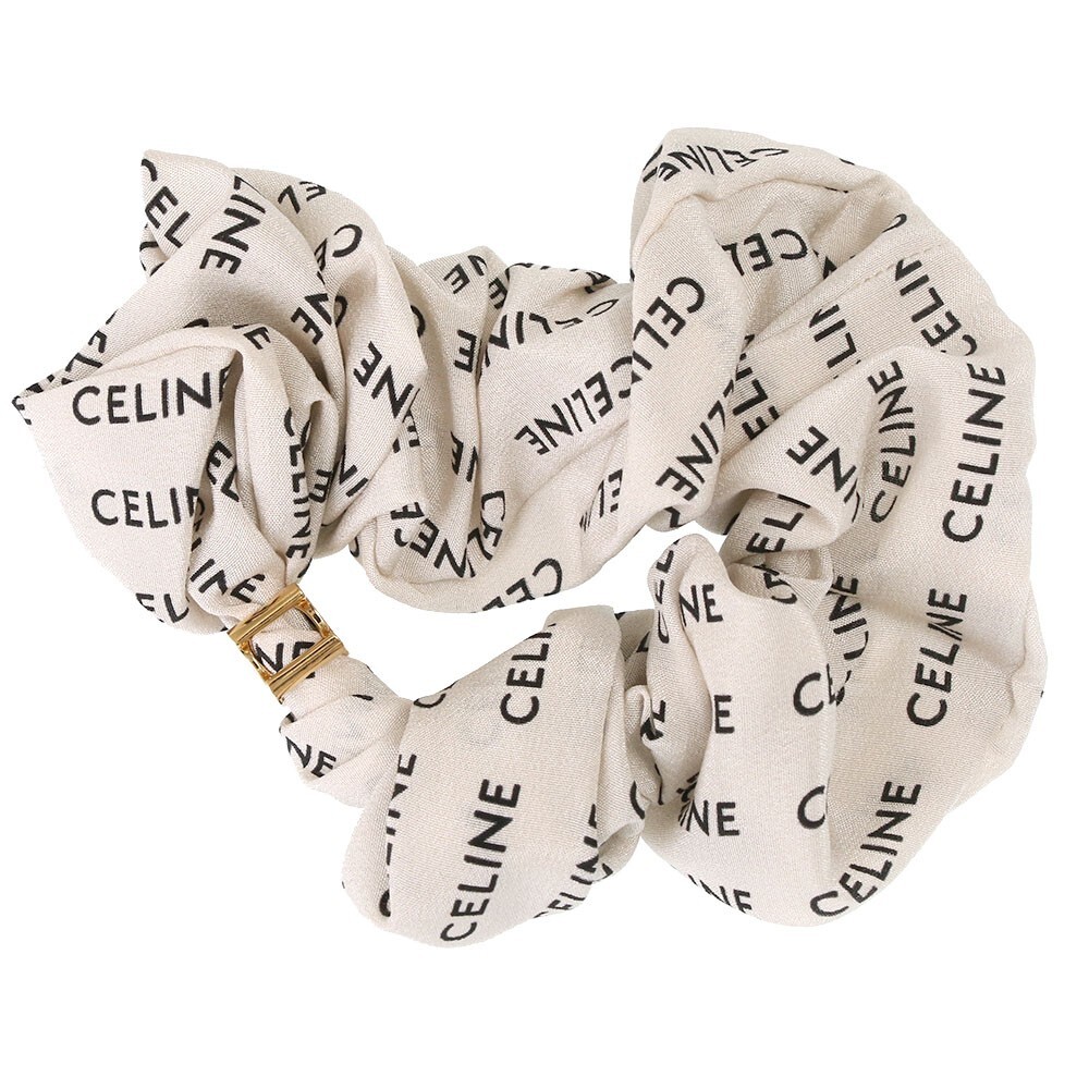 CELINE Scrunchie Hair Accessories Hair Elastic Silk 46Y35