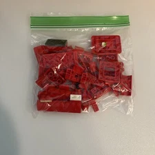 LEGO Red Bulk Lot Assorted Bricks Plates Parts Pieces 3 Ounce Oz Ounces