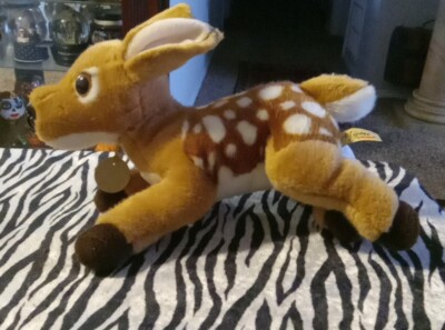 Miyoni Plush Baby Fawn Stuffed Animal Miyoni Realistic 9” Fawn Baby Deer Stuffed Plush Toy Stuffed