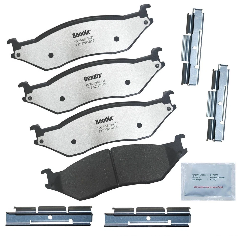2 kits de pastillas de disco de freno BENDIX delanteras y traseras para FORD E550 F450 F550 Super Duty F53 Foto 2 de 3