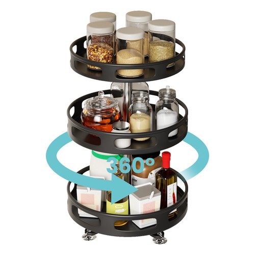 Heikoeco® 360° drehbarer Gewürz Organizer aus Metall - Bild 12 von 14