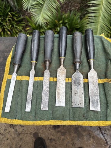 Vintage STANLEY Chisels Old Tool Woodwork Australia - Picture 12 of 19