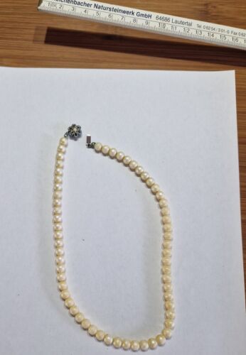 echte Perlenkette mit schönem Verschluss 41 cm  - Bild 1 von 1