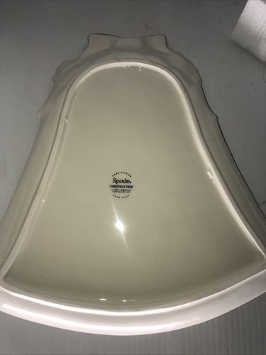 Spode Christmas Tree Ribbons Bell Shaped Coupe Plate, 10.5 Inch Brand New - 第 6/6 張圖片