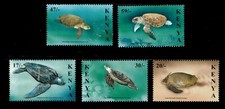 Kenya 2000 - Sea Turtles, Marine Life - Set of 5 stamps - Scott #740-44 - MNH
