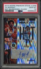 2019-20 Hoops Premium Stock Hot Signatures Rookies Flash Ja Morant PSA 10