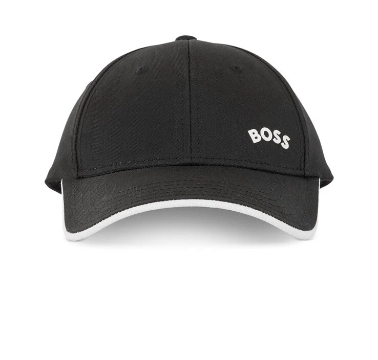 New Auth Hugo Boss Black Label Men Unisex Black Baseball Cap Hat Front Logo  $155 | eBay