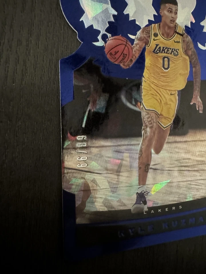 2020-21 Crown Royale Die-Cut Blue Cracked Ice Prizm Parallel /99 #29 KYLE KUZMA - Image 3 of 4