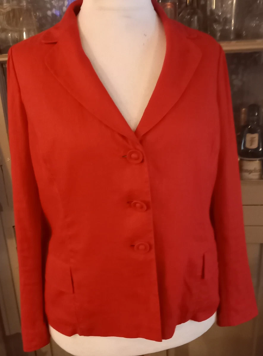Per Una Linen Jacket Size 18 With Lovely Back Detail. | eBay