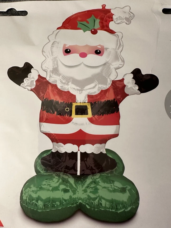 Decoraciones de Navidad Globos Papá Noel Lámina Jumbo Airloonz Látex Fiesta 3 Pies Foto 3 de 4