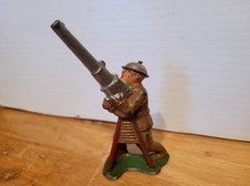 1930s BARCLAY 774 LEAD DIME STORE G.I. SOLDIER ANTI-AIRCRAFT GUNNER VAR. 3