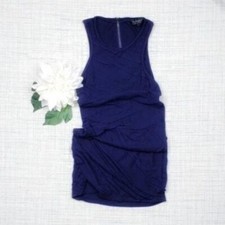 Topshop Bodycon Mini Dress Navy Blue 4