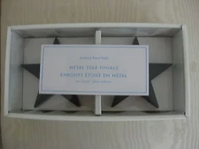  POTTERY BARN KIDS METAL STAR FINIALS BROWN   NEW 