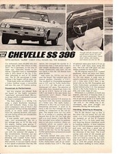 1968 Chevrolet Chevelle Ss 396 Original 2-page Road Test Article Ad 1968 Chevrolet Chevelle Ss 396 Original 2-page Road Test Article Ad