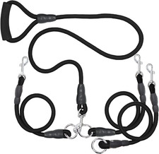 3 Dog Leash No Tangle Heavy Duty Detachable 360  Swivel Device Multiple Dog Leas