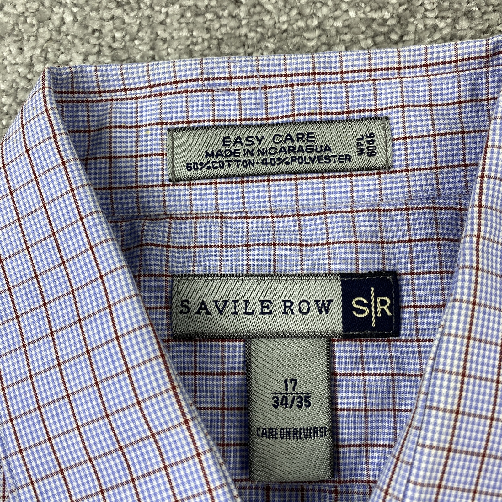 Camicia Savile Fila con bottoni uomo 17 34 35 blu rosso a quadri casual