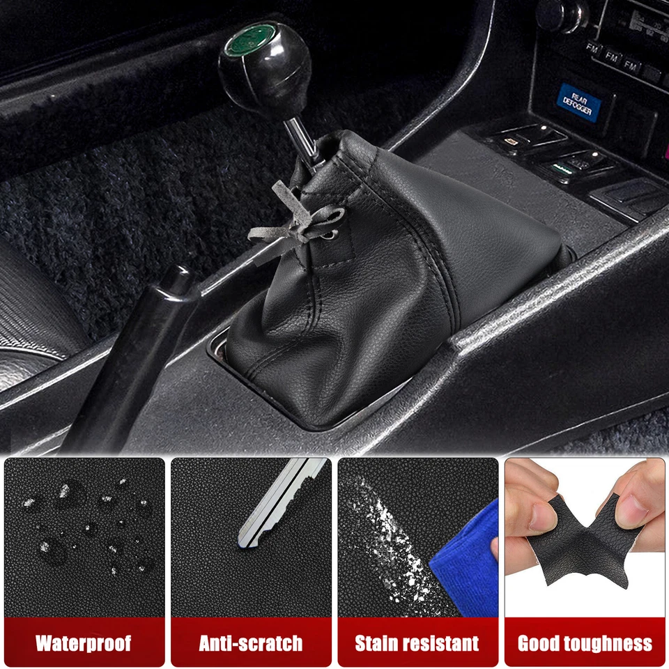 Repuesto de bota de cambio manual cuero PU para Datsun 240z 260z 280z negro Foto 2 de 4