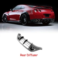 For Nissan R35 Wald Style Carbon Fiber Rear Under Diffuser Exterior Under Lip