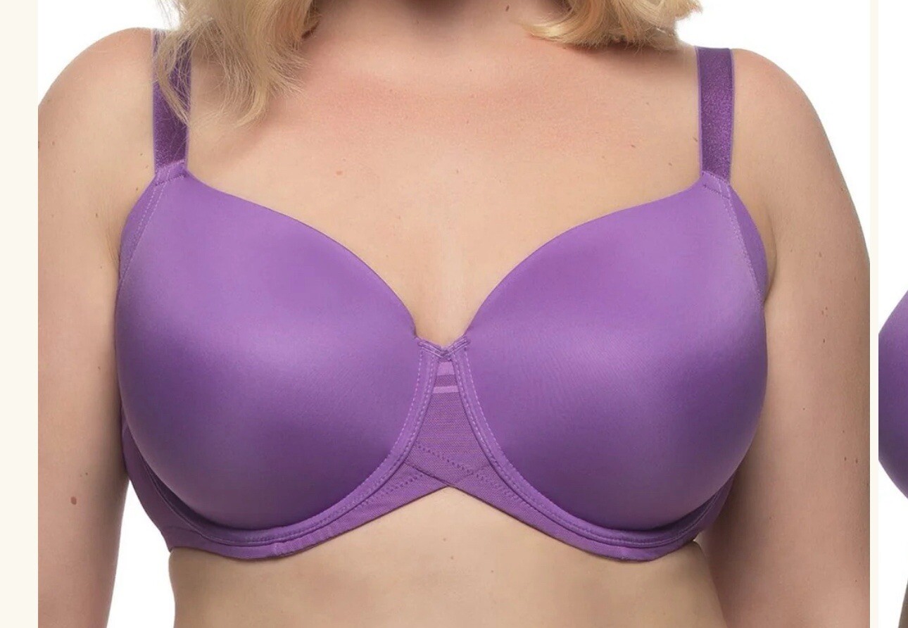 Paramour by Felina Marvelous Seamless Side Smoother Bra 42C 245033 Lavender