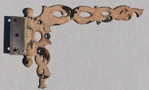 Salvage/Vintage Ornate "L" Iron Hinge Door/Cupboard 7" 