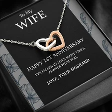 1 Year Anniversary Gift For Wife Necklace, Year Anniversary Gifts,1 Year Wedding