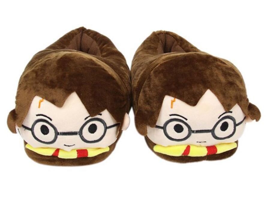 Zapatillas de felpa suaves de anime Harry Potter dibujos animados adultos hogar zapatos regalo 29 cm unisex