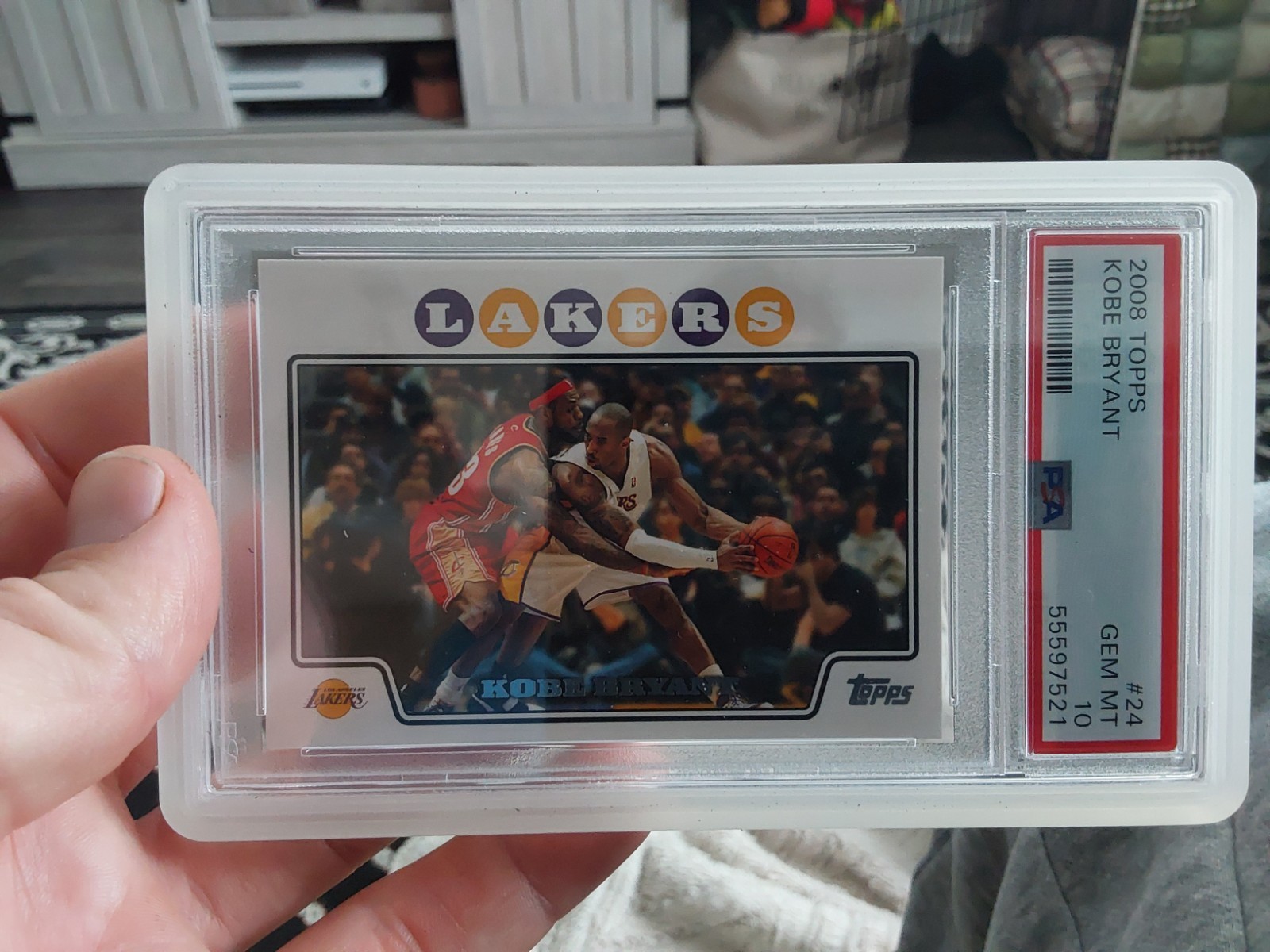 2008-09 Topps Chrome Kobe Bryant (guarded by LeBron James) #24 PSA 10 GEM-MT