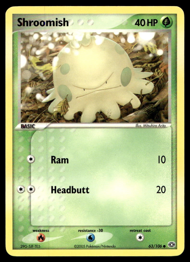 EX-NM Emerald Shroomish Common 63/106 2005 Pokemon TCG