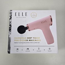 ELLE Handheld Deep Tissue Percussion Massage Gun Pink - New, Factory Sealed