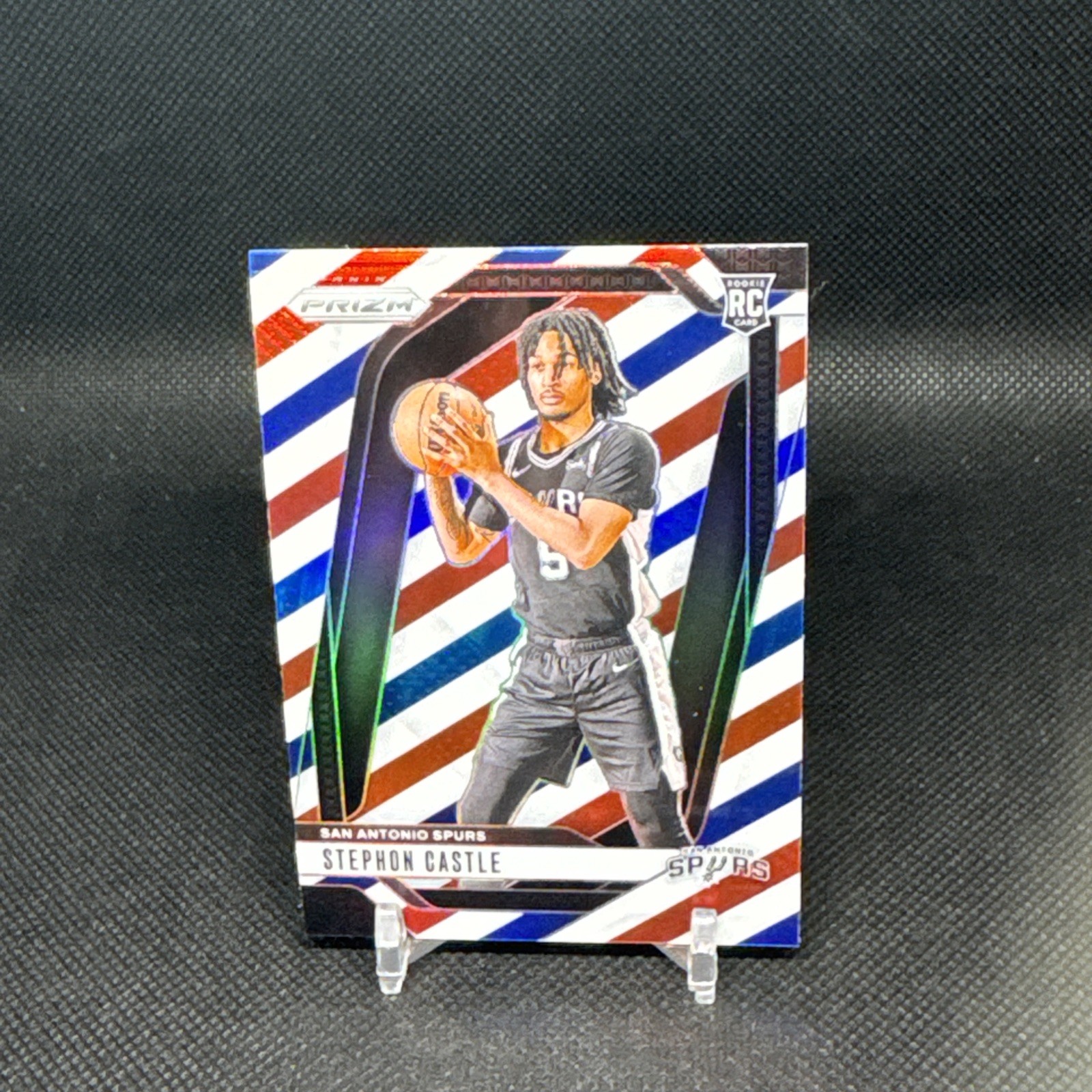 2024-25 Prizm Stephon Castle #234 Red White & Blue Prizm (RC)