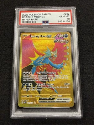 Pokemon Roaring Moon ex 262/182 Hyper Rare Gold from Paradox Rift in a PSA 10 !! | eBay Pokemon Roaring Moon ex 262/182 Hyper Rare Gold from Paradox Rift in a PSA 10 !! | eBay