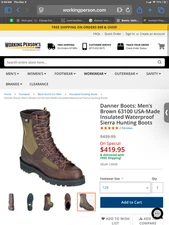 danner boots size 12