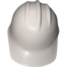 Vintage E.D. Bullard Hard Boiled Safety Hat White 1970s Adjustable Class B -READ