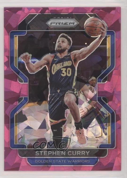 2021-22 Panini Prizm Pink Ice Prizm Stephen Curry #154 0za4