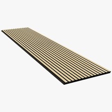 Premium Decorative Acoustic Slat Wall Panels Real Wood Veneer 2400mm x 600mm