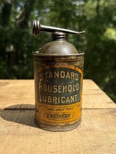Early Vintage 1/2 Pt Socony Standard Household Lubricant Oil Oiler Tin Can CLEAN
