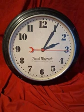 Vintage Hammond Postal Telegraph Synchronous Electric Time Wall Clock 20” SX-15