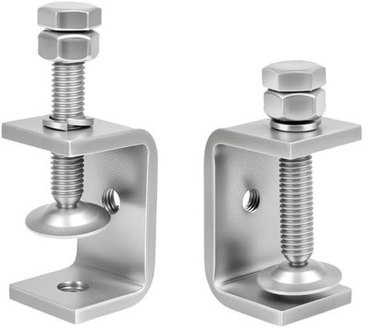 1-3/4 Inch C Clamp, 2 Pcs 304 Stainless Steel C Clamps, Small U Clamps for Mount