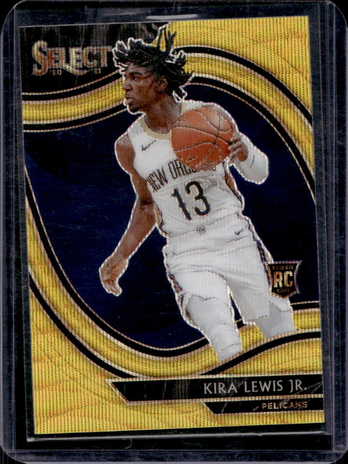 2020-21 Select Kira Lewis Jr. RC Gold Wave Prizm Courtside #288 Pelicans