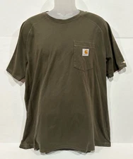 Carhartt Force Shirt Adult Mens Size XL Pocket Tee Green Short Sleeve READ