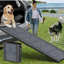 Portable 63" Dog Ramp for Cars, Non-Slip, Up to 250LBS, Folds Easily