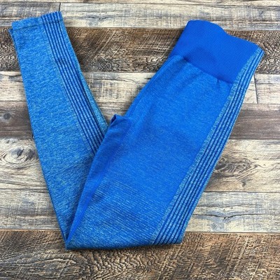 Fabletics Womens Leggings Ombre Seamless Ultra High Waisted Blue Athletic Medium