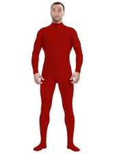 LARGE Red Mens And Womens Spandex Unitard Zentai Costume Bodysuit Stretch Party