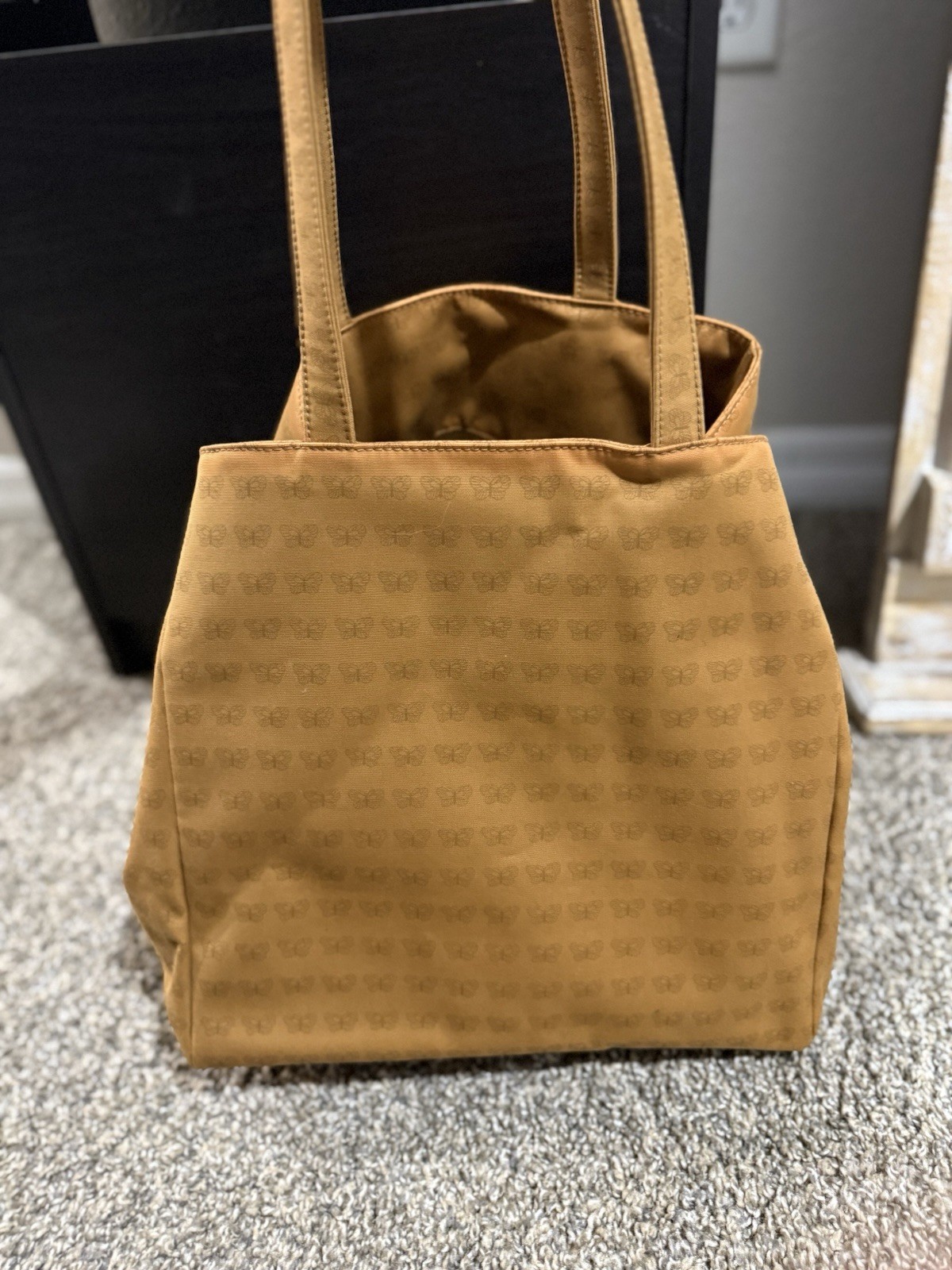 Bottega Veneta Butterfly Cotton Camel Tote Bag image 7