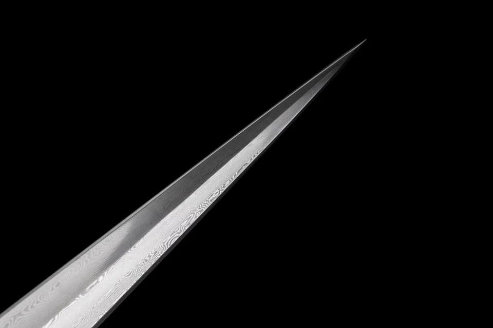 Elegant Chinese Tai Chi Sword KungFu Jian Sharp Folded Damascus Steel Blade Nice - Image 4 of 4