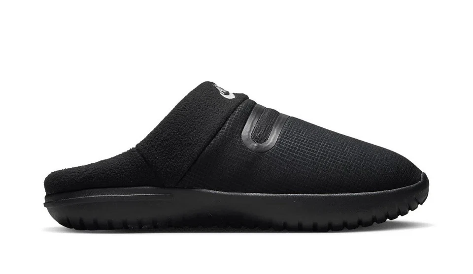 Тапочки мужские Nike размер 9 Burrow черные фантомные горки комфортные флисовые DJ3130 002 - Изображение 3 из 4