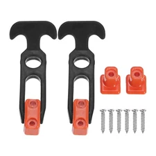2-Pack T-Handle Rubber Flexible Draw Latches,3.9" Latch for Toolbox Black Orange