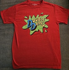 Nickelodeon Double Dare Adult Shirt Small Red Fifthsun Television Retro RARE