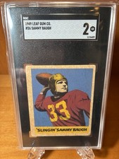 1949 Leaf Gum Co. - Sammy Baugh #26 (RC) SGC 2